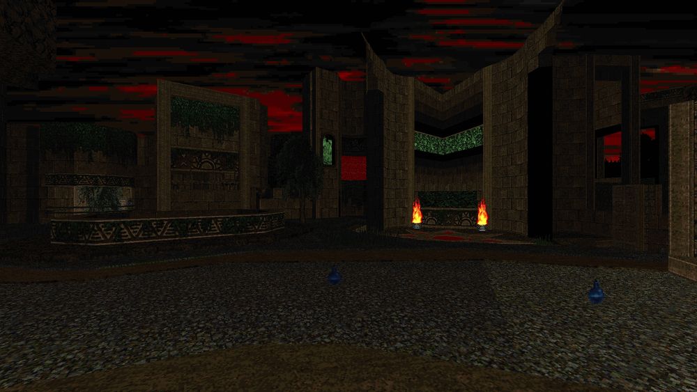 a towering monolith... It's emerald visage cutting through the darkness.