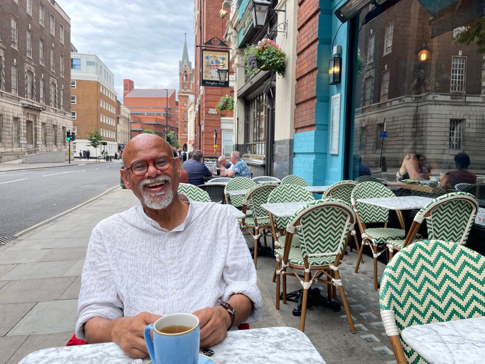 Manzu Islam sipping mint tea