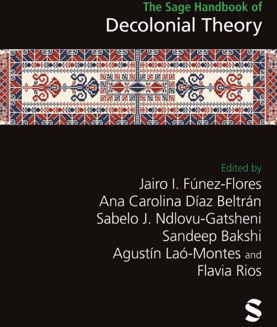Cover of The Sage Handbook of Decolonial Theory with an image of Palestinian Tartreez