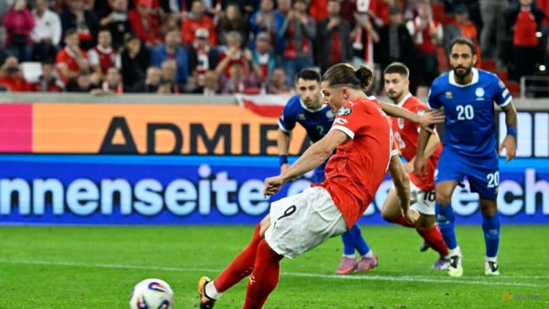 A sinkhole discovered on the pitch during Austria’s 1-0 home victory over Cyprus in Saturday’s World Cup qualifier in Linz forced play to be halted late in the match.After 75 minutes a football-sized sinkhole was seen just outside Austria goalkeeper Alexander Schlager's penalty area.Danish referee