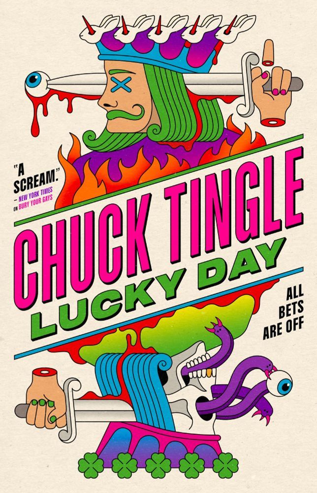 The cover art for Chuck Tingle's LUCKY DAY, showing the tagline "All bets are off"