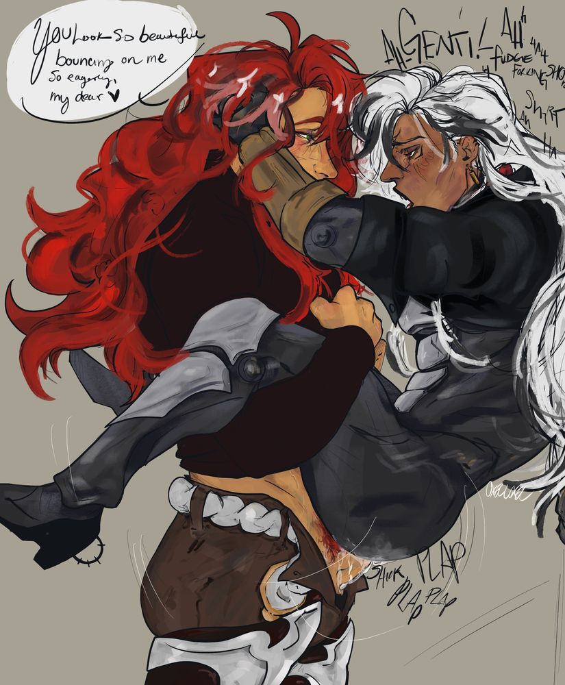 Argenti and Boothill from Honkai Star Rail. Boothill is getting fucked.