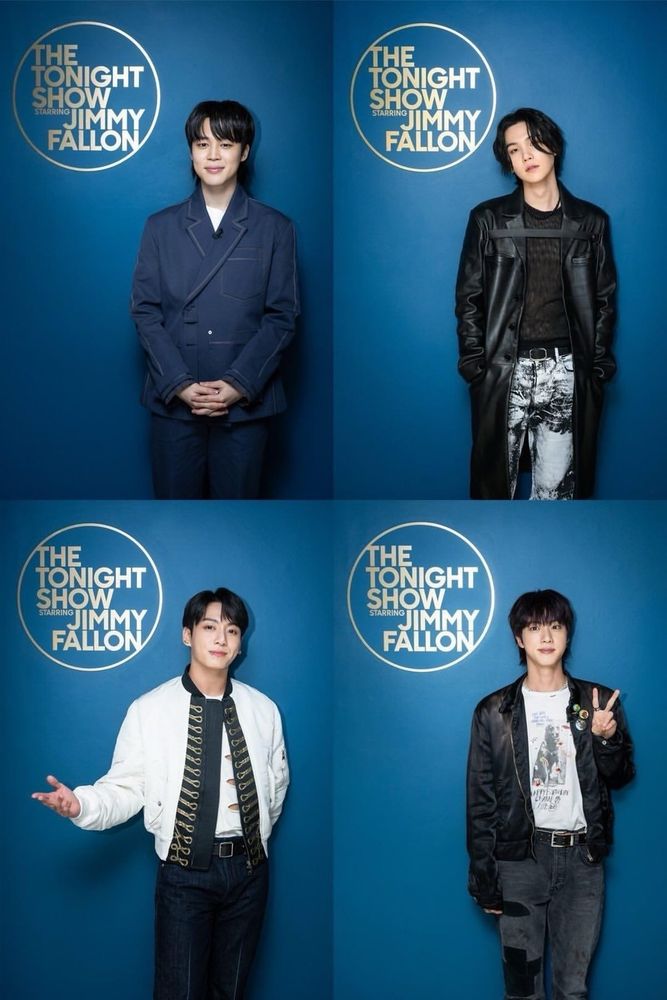 BTS members Jimin, Suga, Jungkook and Jin’s individual pics at Jimmy Fallon 