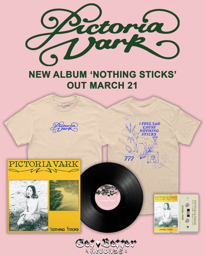 pictoria vark new album nothing sticks out march 21. available on vinyl and tape with a shirt