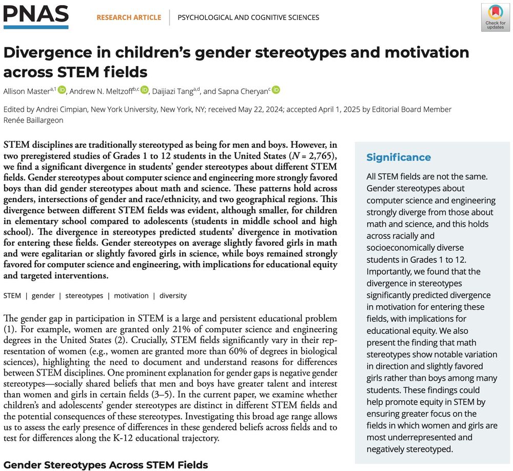 Abstract for new PNAS article