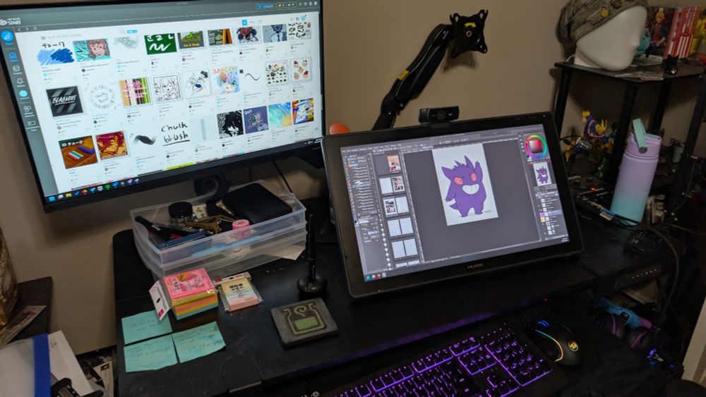 Rinzy's workspace where they do all the drawing.