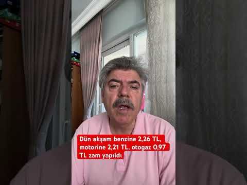 Dün akşam benzine 2.26 TL, mazota 2.21 TL otogaza 0,97 TL zam yapıldı