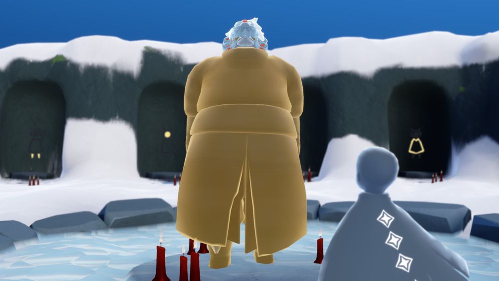 ホーム真ん中にずーん……と立っている火の預言者様。でっかい。