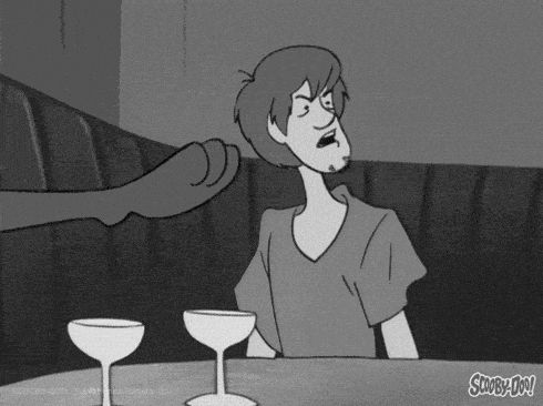 Shaggy reacts angrily when he gets his food stolen. He can't help but smile as Scooby gives him a hug to reconcile.