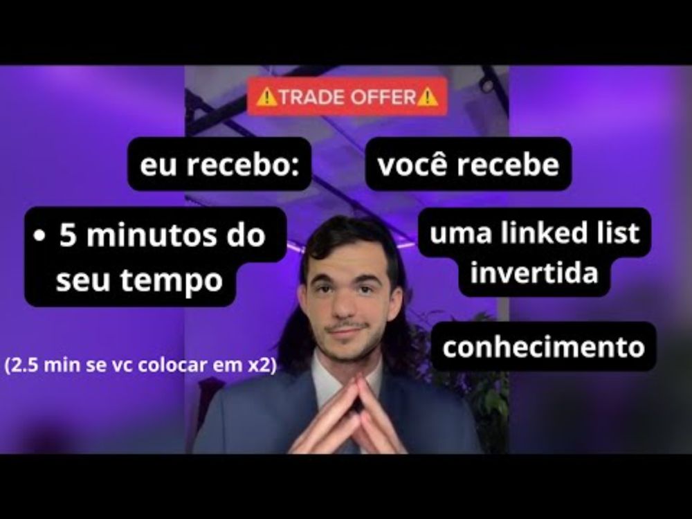 invertendo uma linked list em 5 minutos....