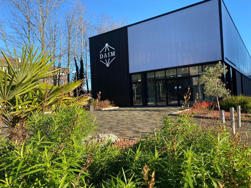 DAIM building in the winter sunlight.