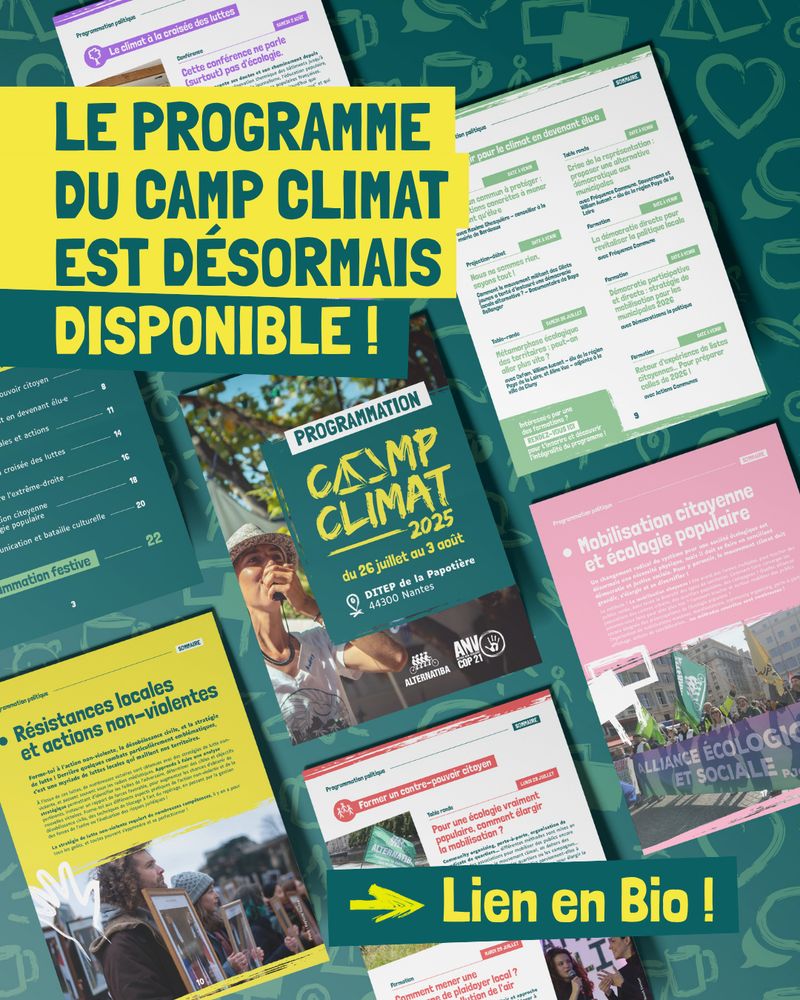 LE PROGRAMME

DU CAMP CLIMAT

EST DÉSORMAIS

DISPONIBLE !



> lien en bio