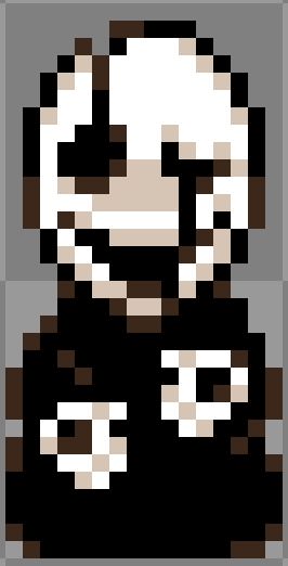 A recreation of the Gaster (a.k.a. "Mystery Man") sprite from Undertale.
