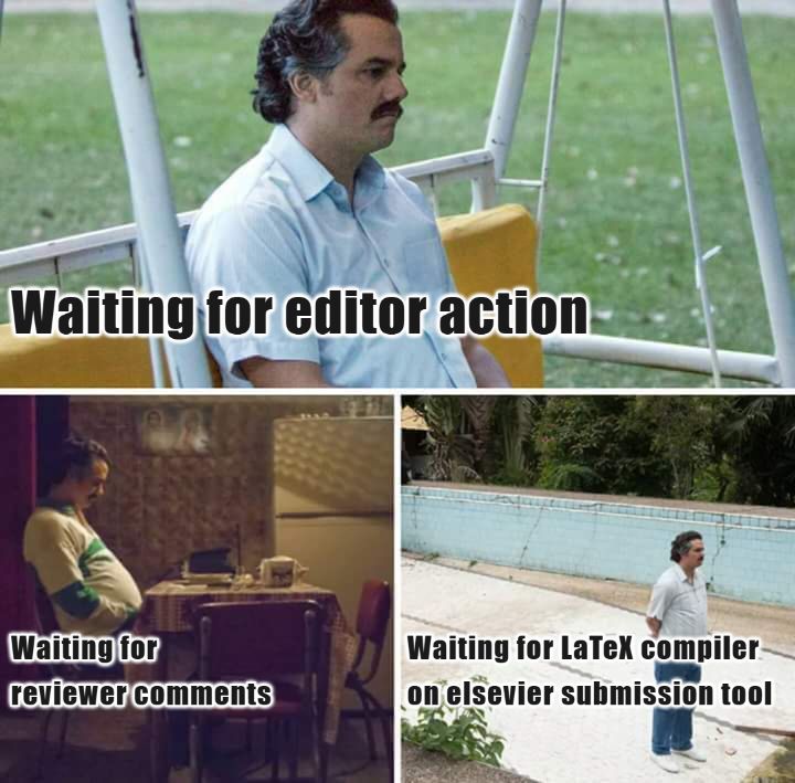 Pablo Escobar Meme, waiting for paper to be acceped