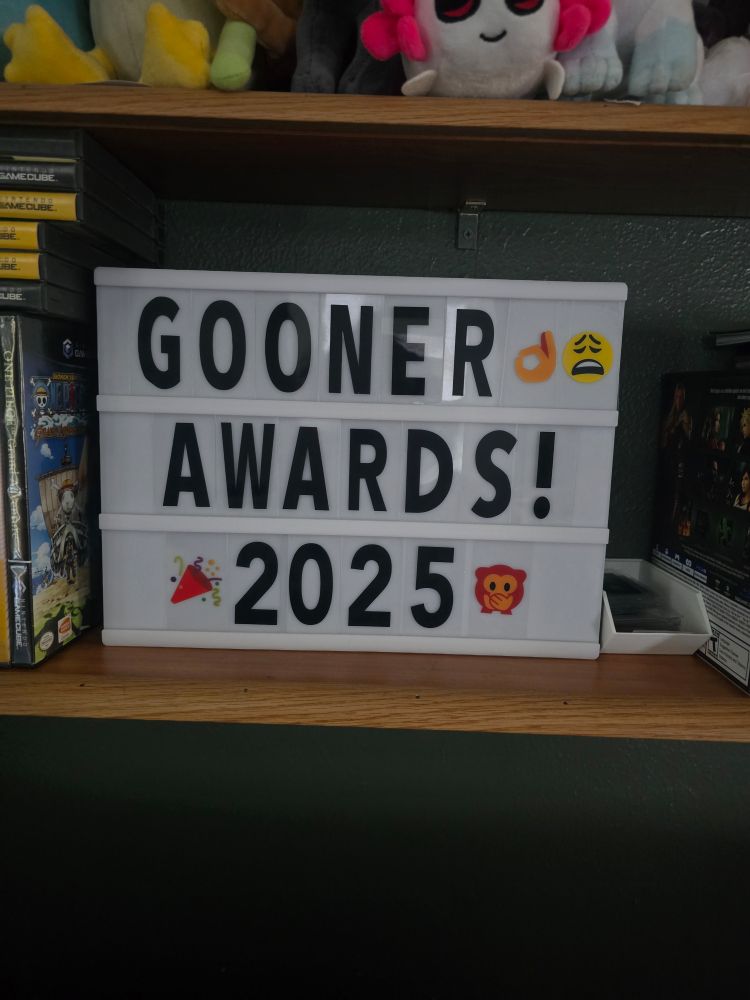 A sign that says "Gooner Awards 2025"
