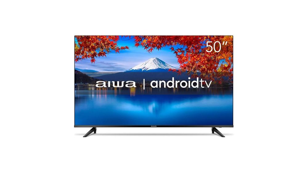 Smart TV Aiwa 50”, Android, 4K, Borda Ultrafina, HDR10, Dolby Áudio - AWS-TV-50-BL-02-A