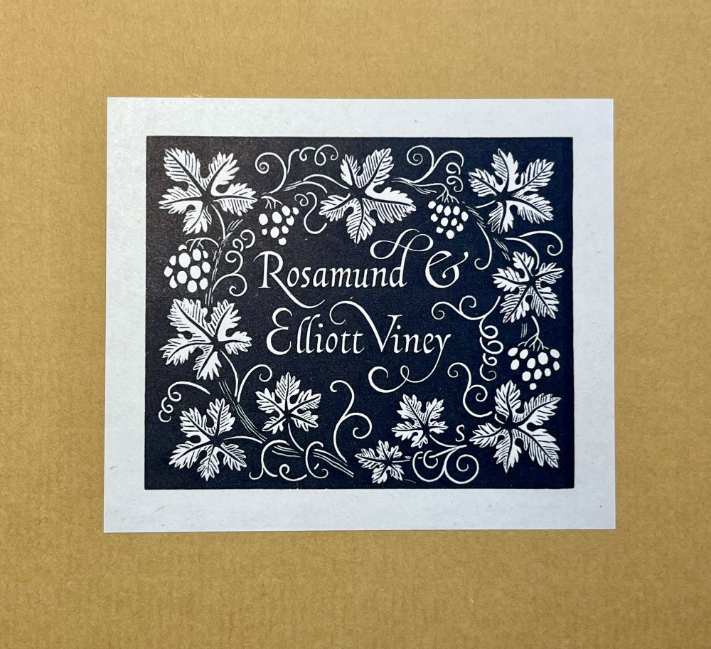 Bookplate of Rosamund and Elliott Viney