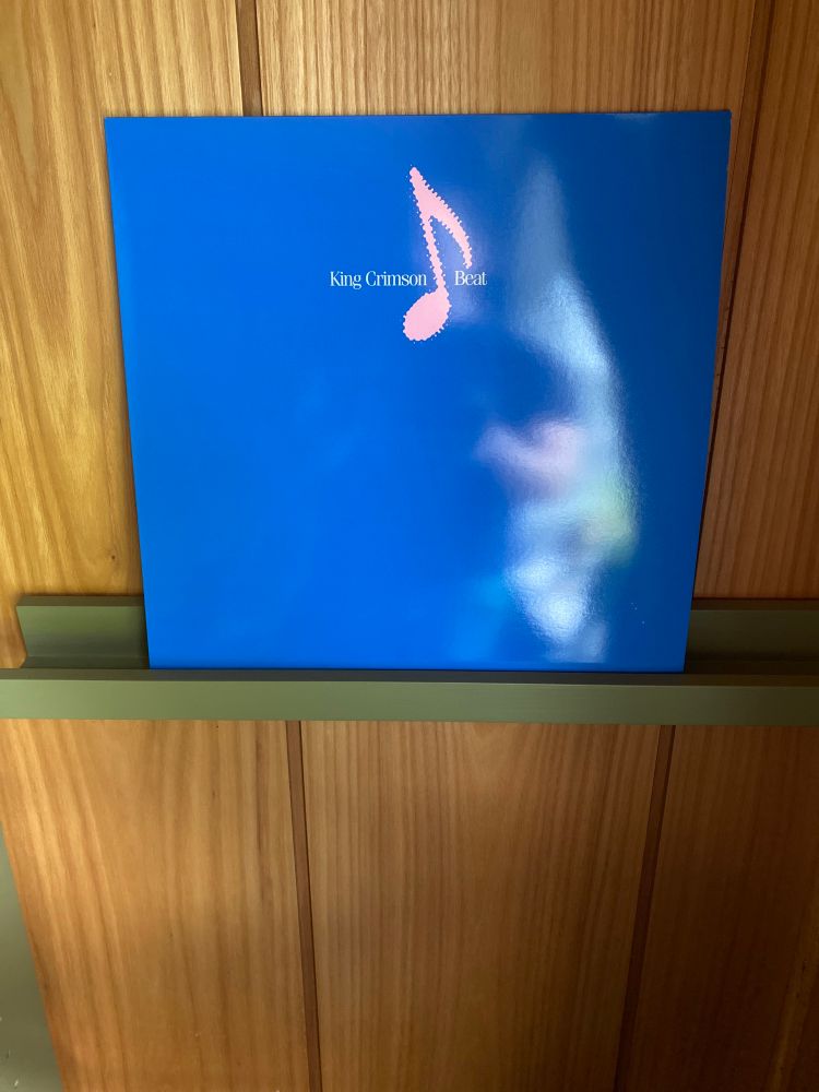King Crimson’s Beat album with the ghost of the photographer reflected off the glossy finish.