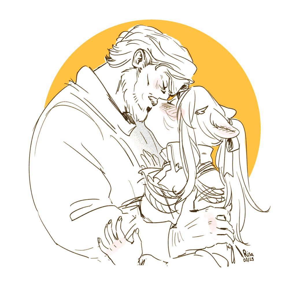 Ketenramm and my OC Charlotte (Lottie) kissing on the MOUTH