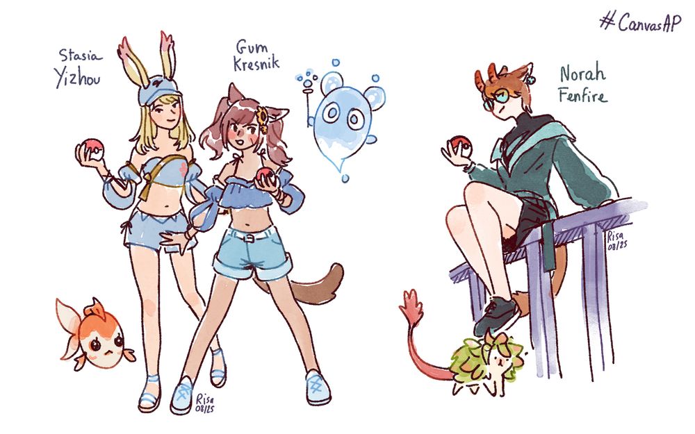 Drawings of Stasia Yizhou, Gum Kresnik and Norah Fenfire