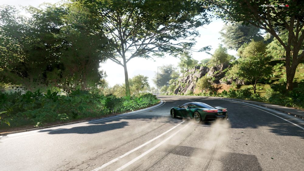 A big powerslide downhill, around about the peninsula to the right of Aberdeen Island, as all this pictures are taken.