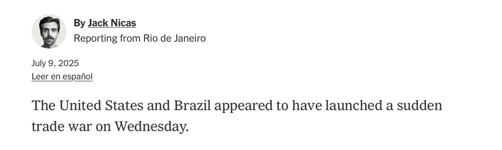 The United States and Brazil appeared to have launched a sudden trade war on Wednesday. 