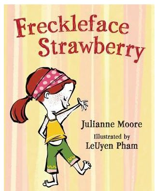 Children's book cover Freckleface Strawberry by Julianne Moore