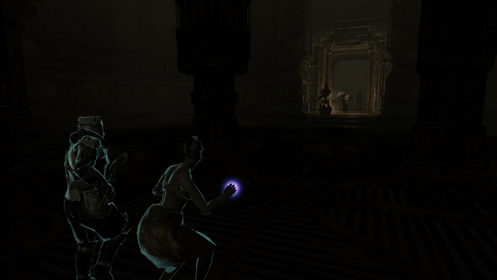 오래된 드워븐 유적에 들어선 고대의 엘프.