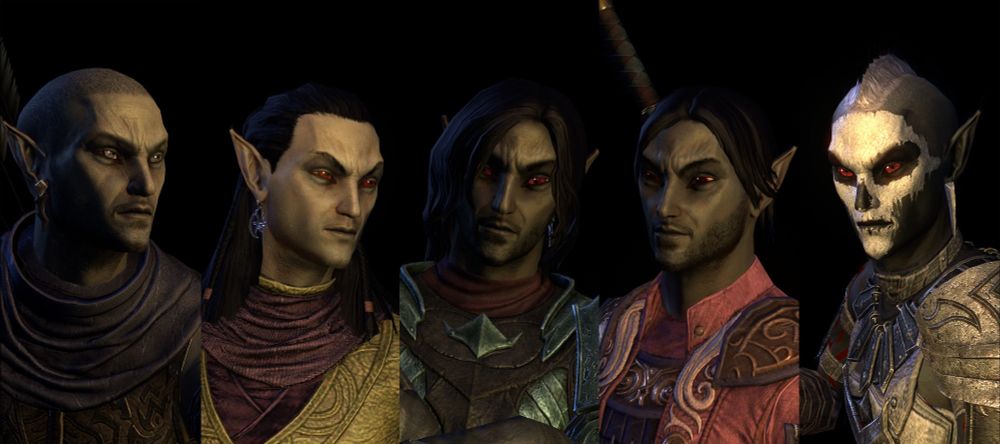 ESO 스크린샷. 다섯 던머의 얼굴을 이어붙인 이미지. 