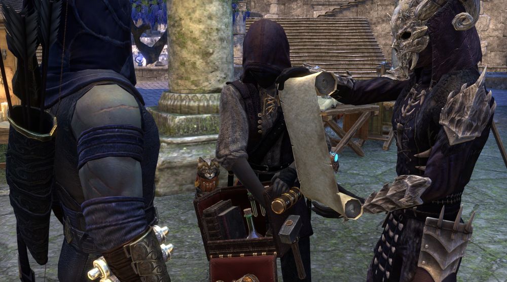 ESO screenshot. 세 마리의 던머가 모여 서 있다.