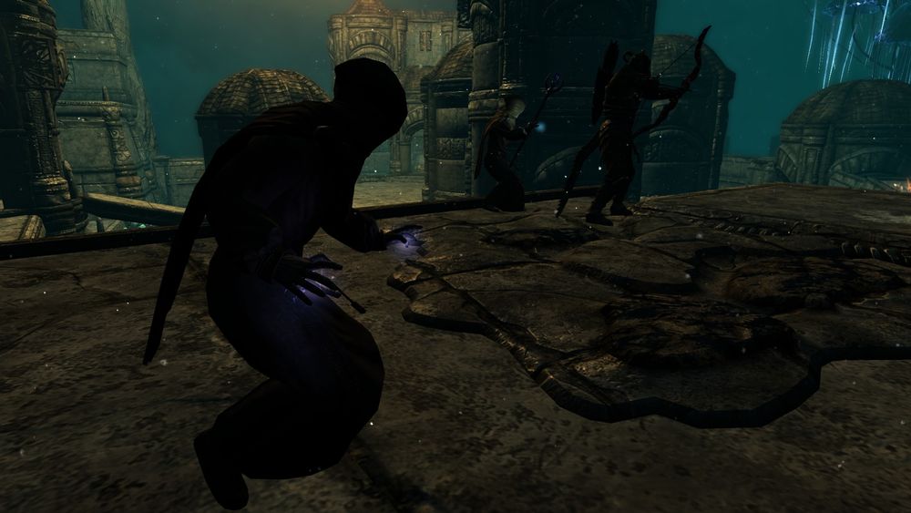 드웨머 유적. Derkeethus 뒤에 숨어있는 던머.