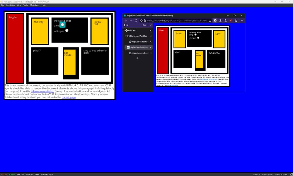 Acid1 test on Nintendo Switch and Waterfox.