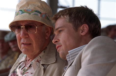Carl Reiner and Brad Pitt in Ocean's Eleven