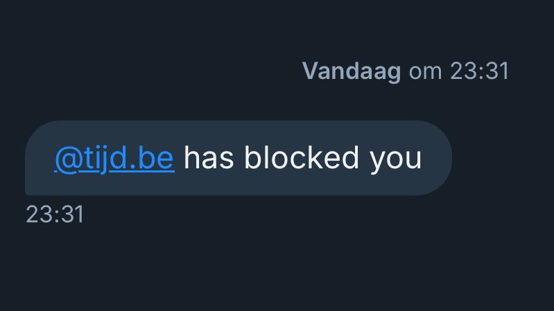 @tijd.be has blocked you 