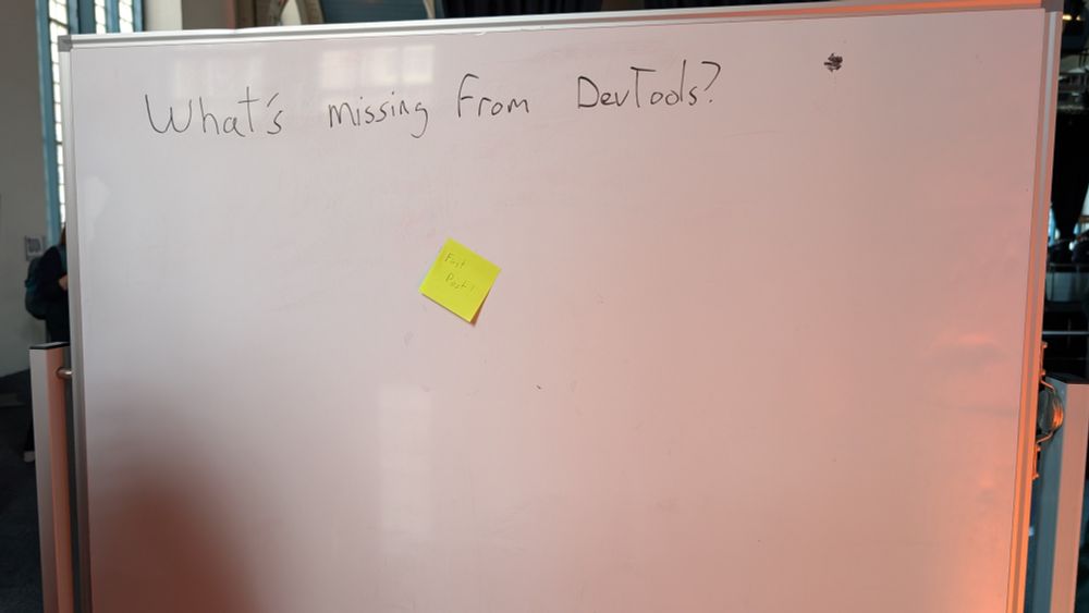 Reverse side of the whiteboard at CSS Day soliciting feedback 