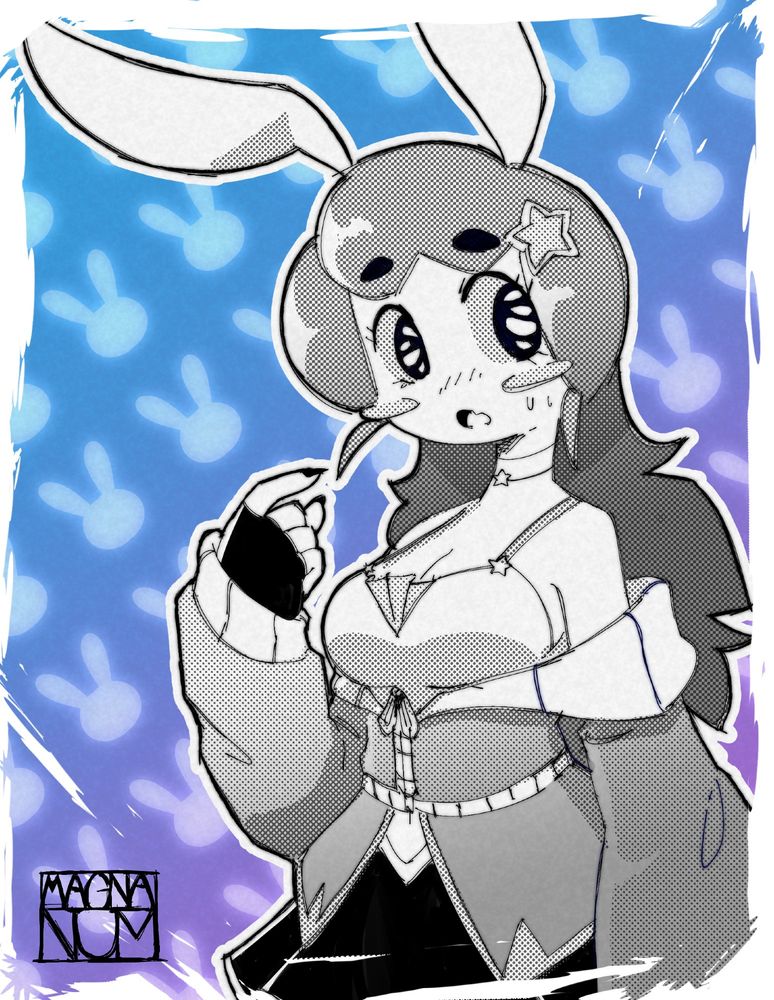 Num the spider maid, dressed up as streamer StormyCharger