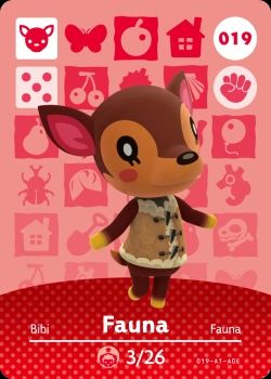 Fauna, a brown female deer villager from the Animal Crossing game series