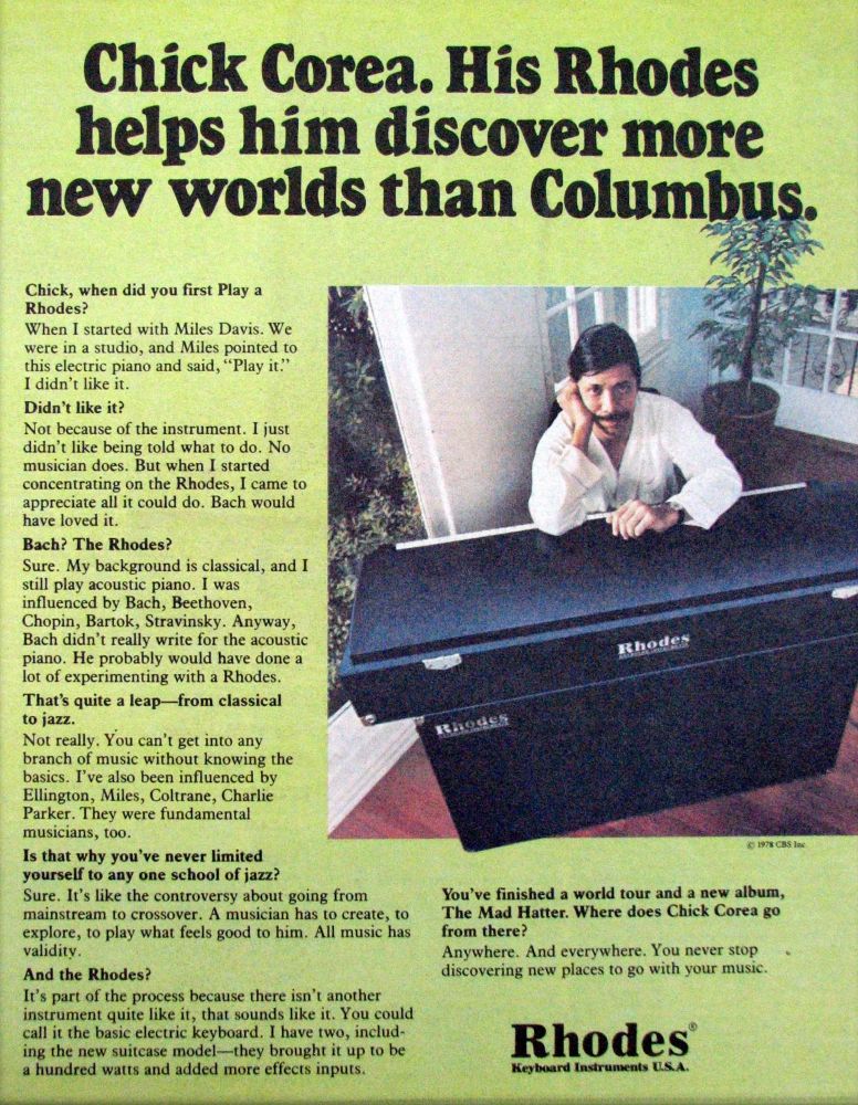 Chick Corea Rhodes ad