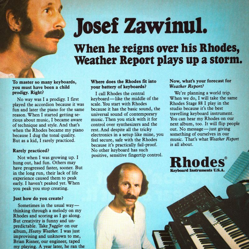 Joe Zawinul Rhodes ad 