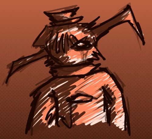 A very sketchy doodle of Matthason (a character from a Friday Night Funkin' mod called Vs. Dave and Bambi)