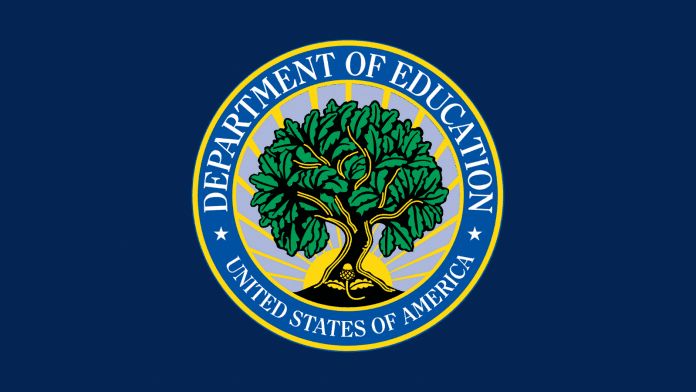 The logo of the Department of Education, which depicts a tree with green leaves