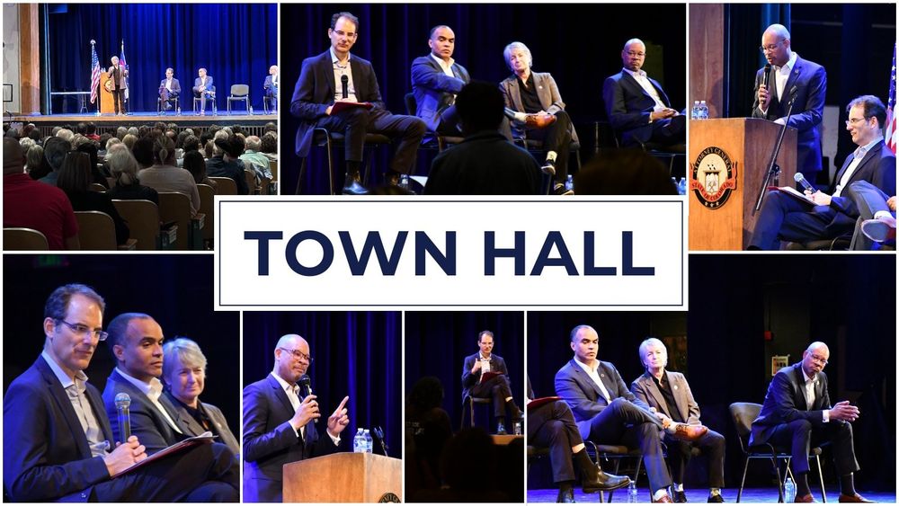 Various photos of Attorney General Weiser with the state attorney generals from Hawai'i, Nevada, and Washington at the event. 