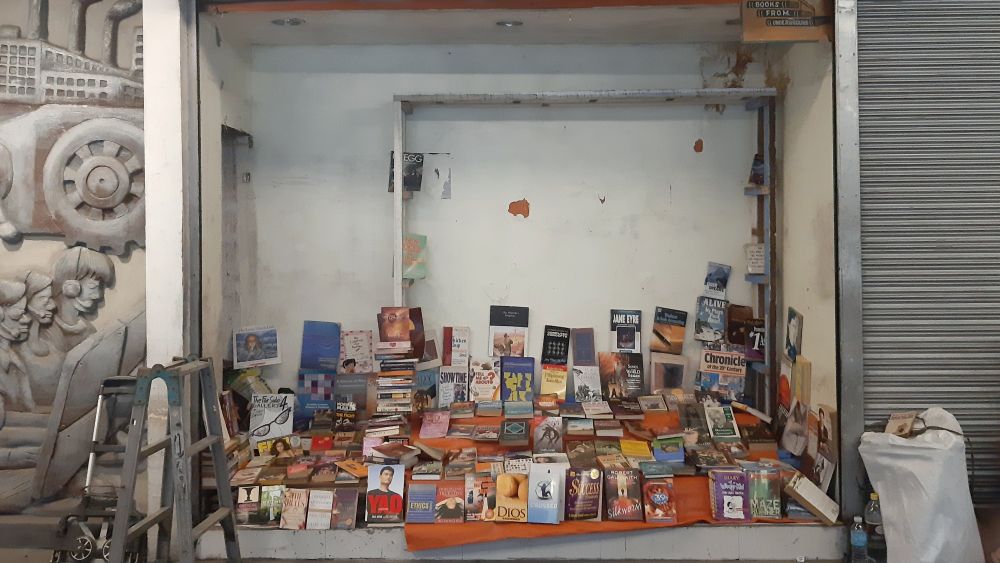 The current look of Books from Underground, after months of closure since the flood.