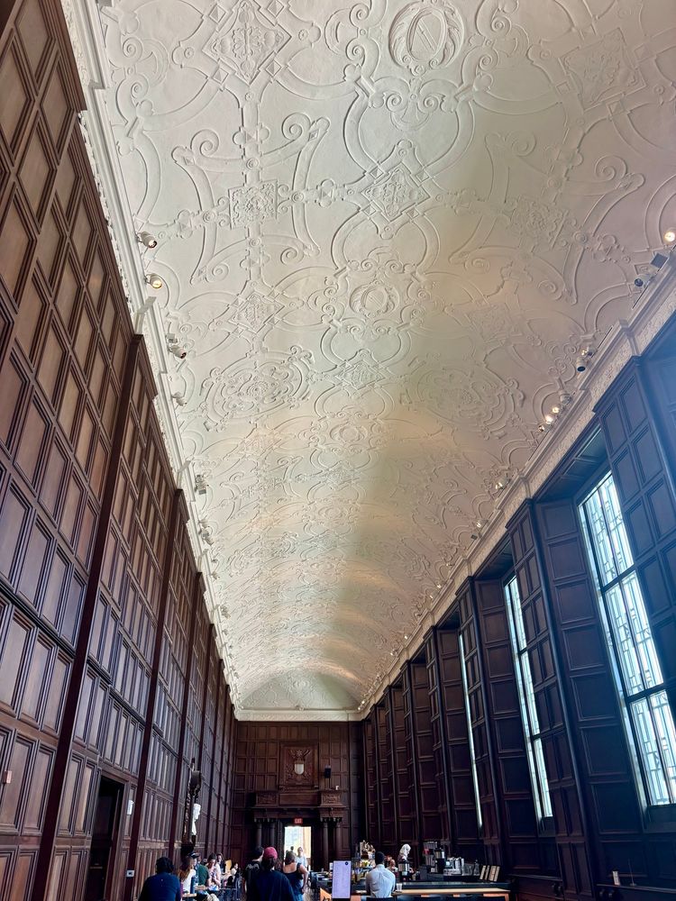 The grand hall at Folger Shakespeare Library. Now a workspace and cafe. 