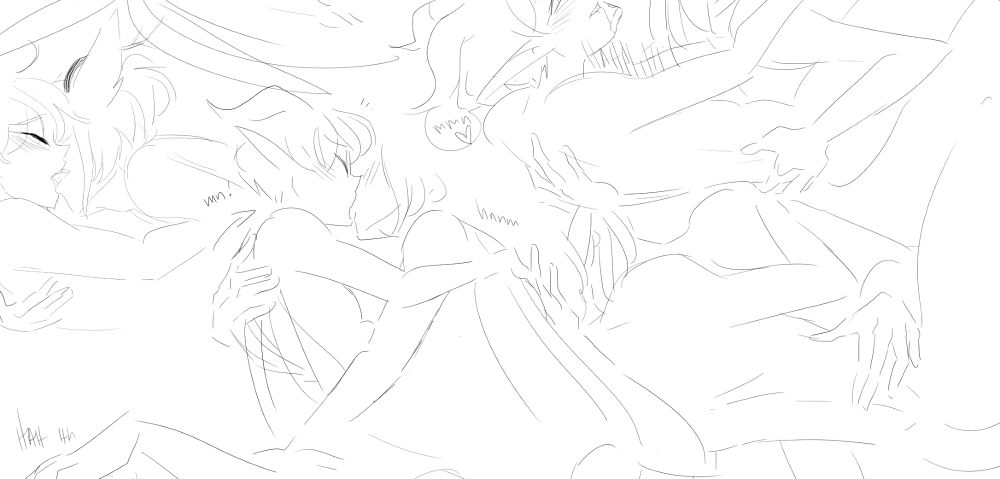 Al preceeds to makeout with Lucifer again, holding him in his arms, and turning Luci to his side, holding him gently.