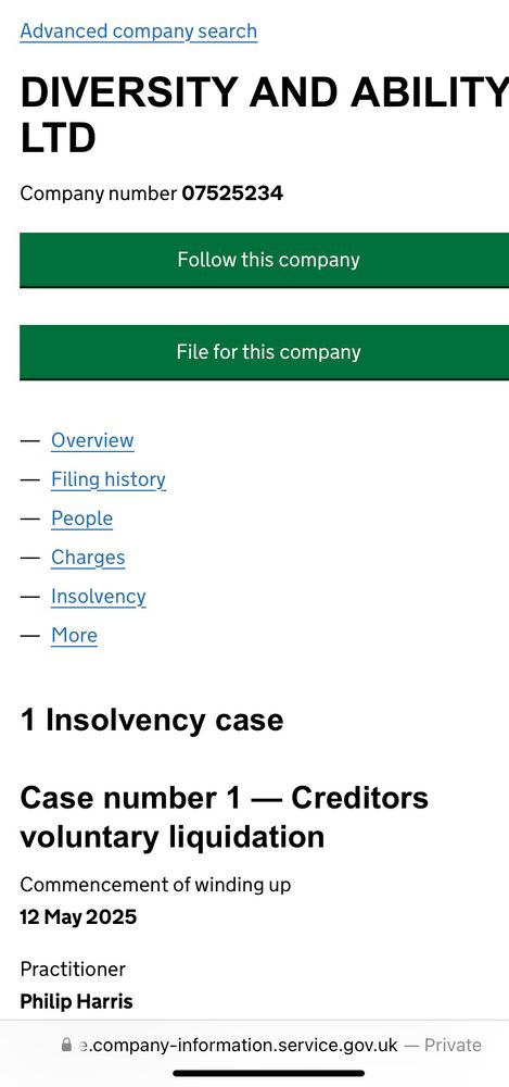 CIC provider defunded without notice now insolvent