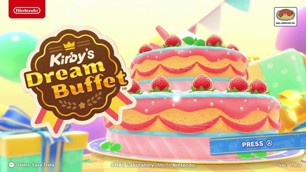 The image for the track "Kirby's Dream Buffet" from Kirby's Dream Buffet for the Nintendo Switch on the Nintendo Music service.