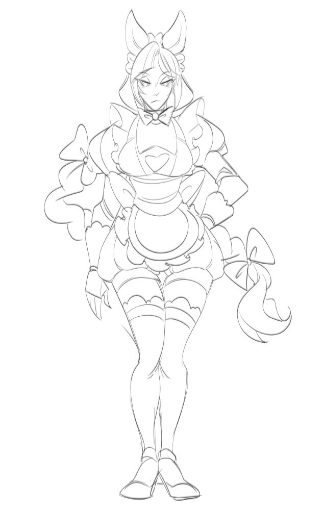 art of lebanne from pokemon legends za. she's just standing because i wasn't inspired enough to draw a cool pose LMAO.