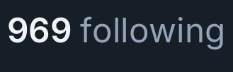 Screen grab of the number of people I’m following, which is 969