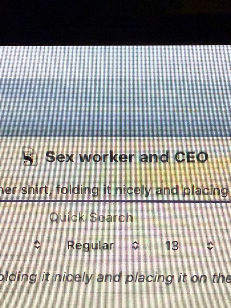 Photo of word document name: sex worker and CEO